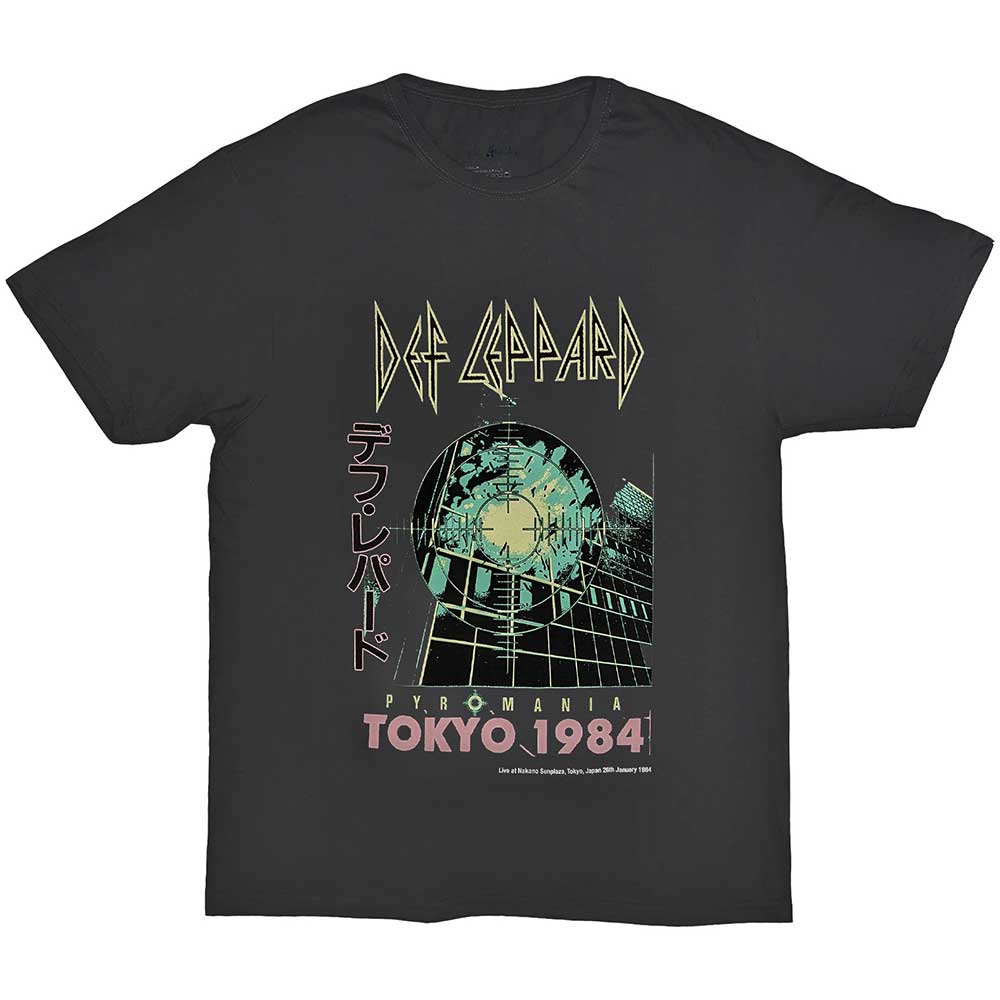 Def Leppard Unisex T-Shirt: Tokyo (Charcoal Grey) product image 1