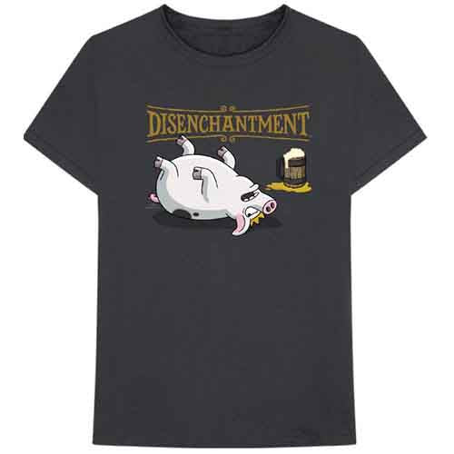 Disenchantment Unisex T-Shirt: Pig (Charcoal Grey) product image 1