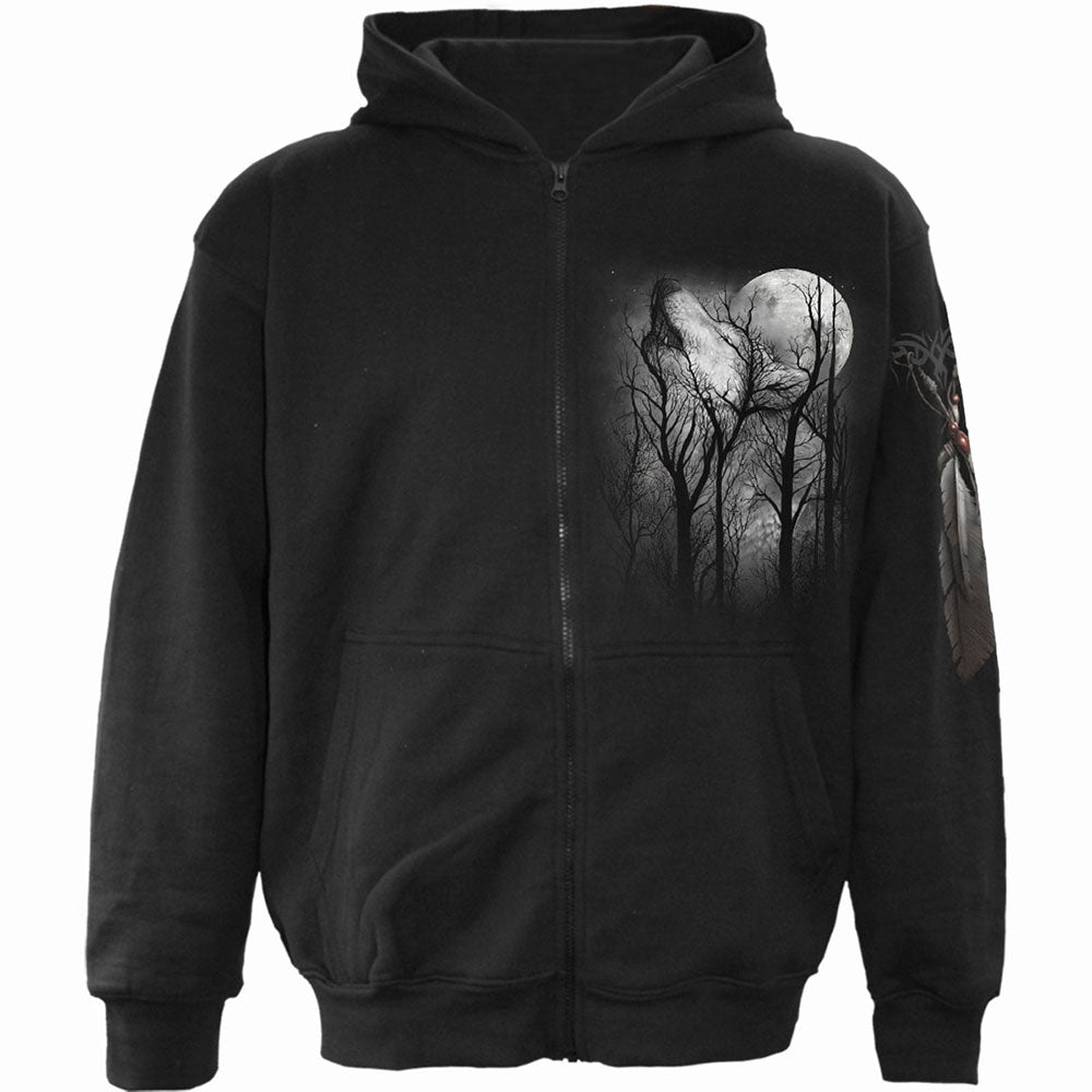 Spiral - FOREST WOLF - Full Zip Hoody Black product image 3