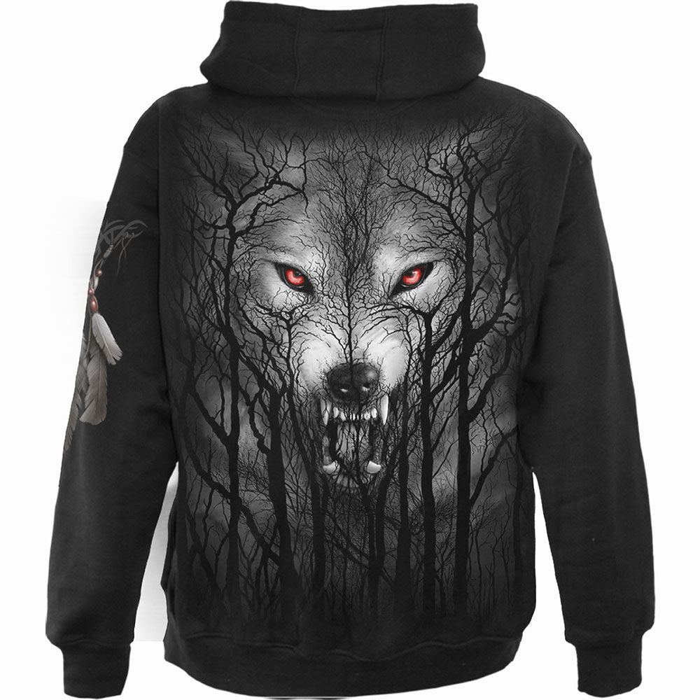 Spiral - FOREST WOLF - Full Zip Hoody Black product image 4