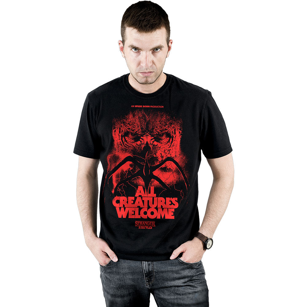 ALL CREATURES WELCOME - Front Print T-Shirt Black product image 3