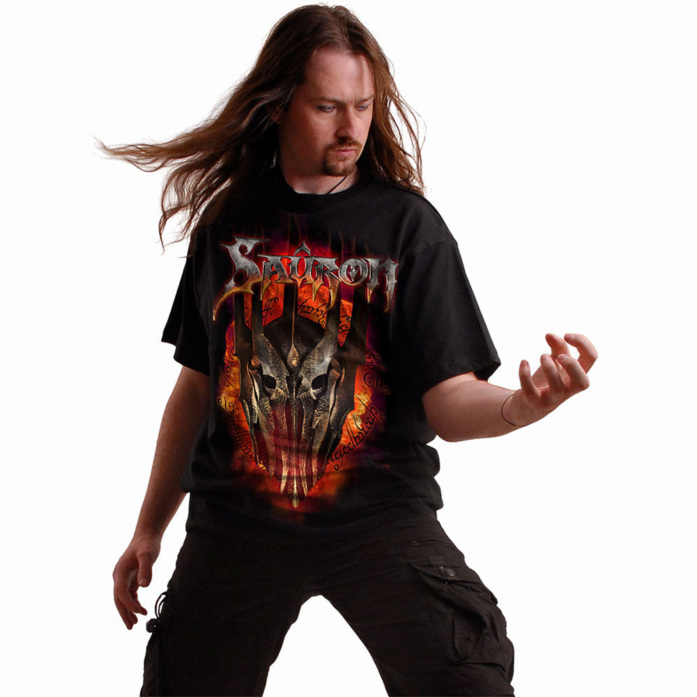 LOTR - SAURON - METAL TEE - Front Print T-Shirt Black product image 3