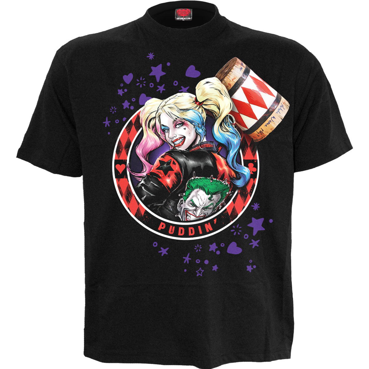 HARLEY QUINN - PUDDIN' - Front Print T-Shirt Black product image 1