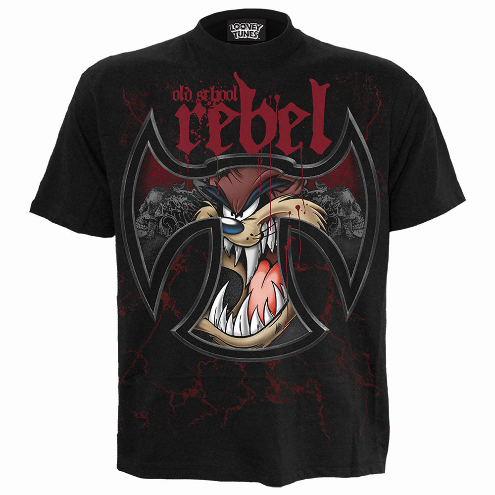 TAZ - OLD SCHOOL REBEL - Front Print T-Shirt Black product image 2