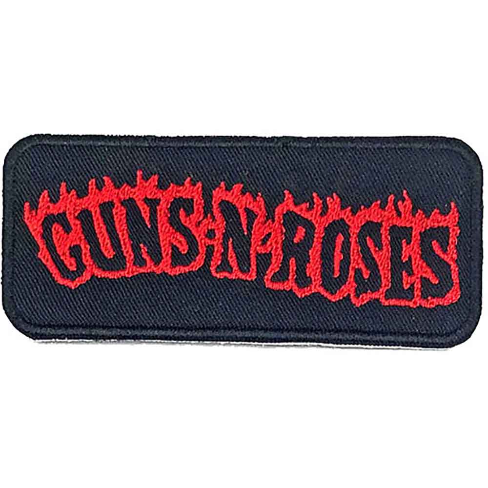 Guns N Roses Patch Flames Here Band Logo new Official Black