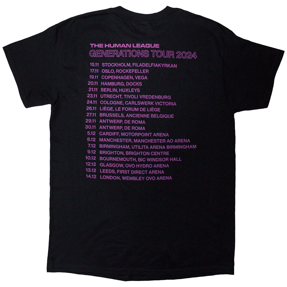 The Human League Unisex T-Shirt: Generations Tour '24 Text product image 2