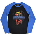 Korn Unisex Raglan T-Shirt: Wireframe Space (Black & Blue) product image 1