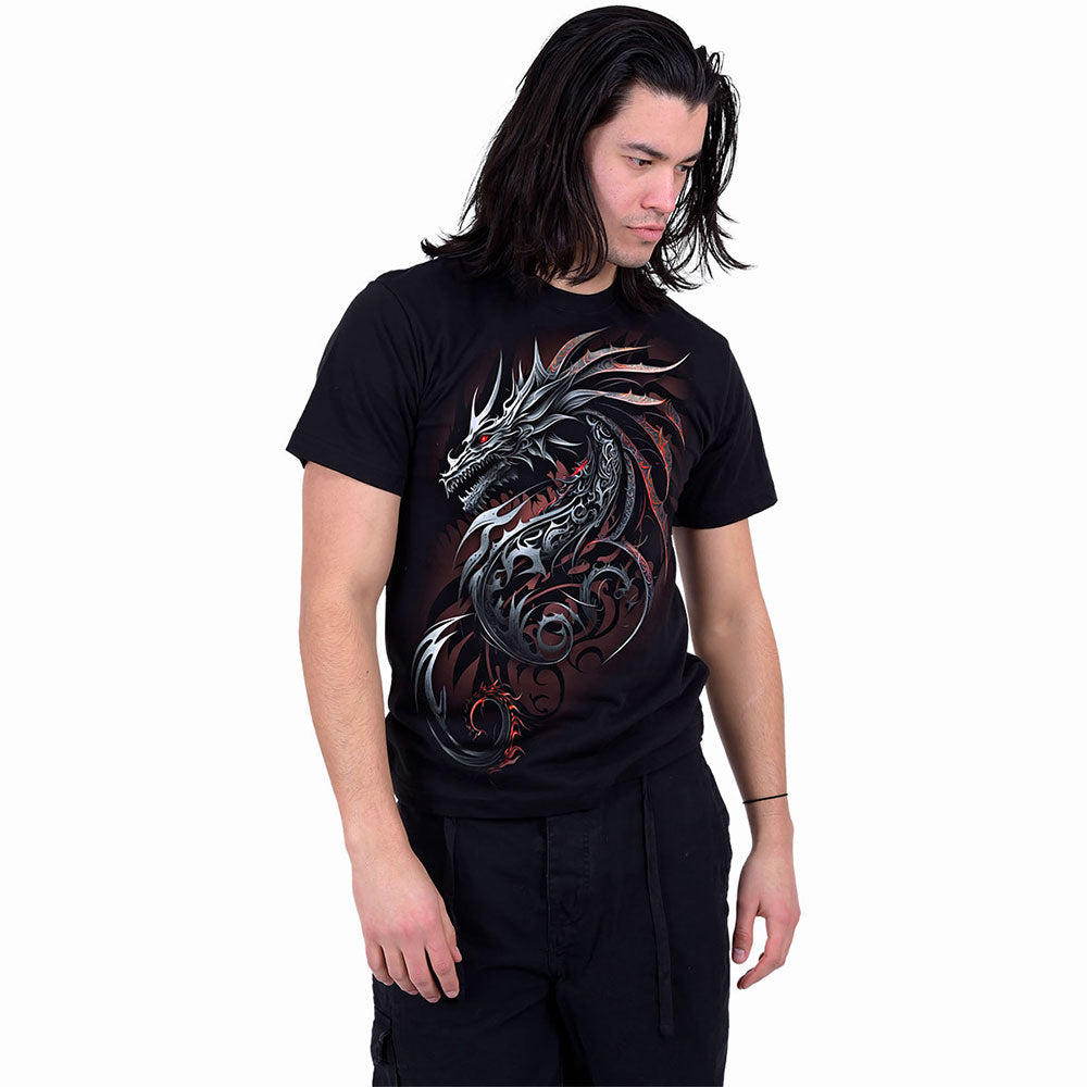 Spiral - DRAGON SHARDS - Front Print T-Shirt Black product image 3
