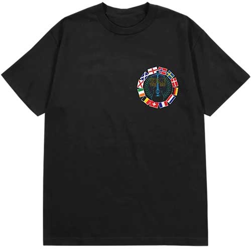 Luke Combs Unisex T-Shirt: Tour '23 Flag (Black) (Back product image 1