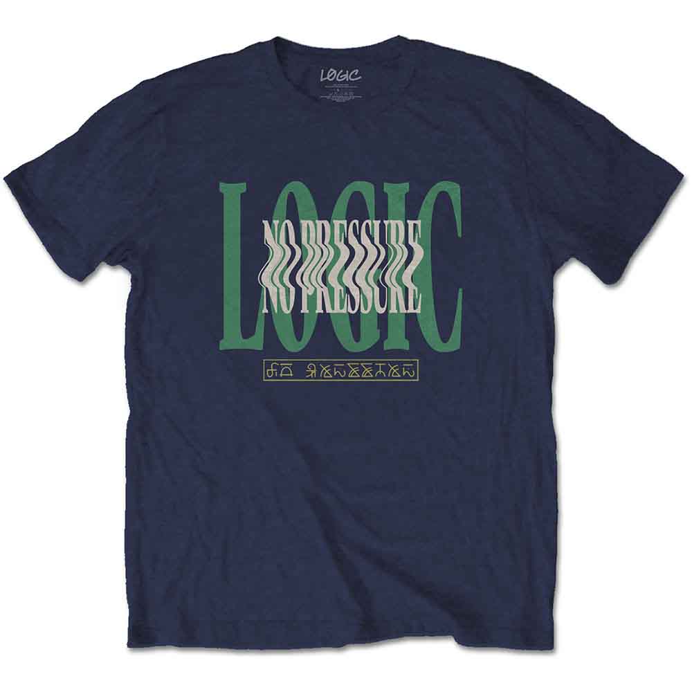 Logic Unisex T-Shirt: Wavy (Navy Blue) (Back Print) product image 1