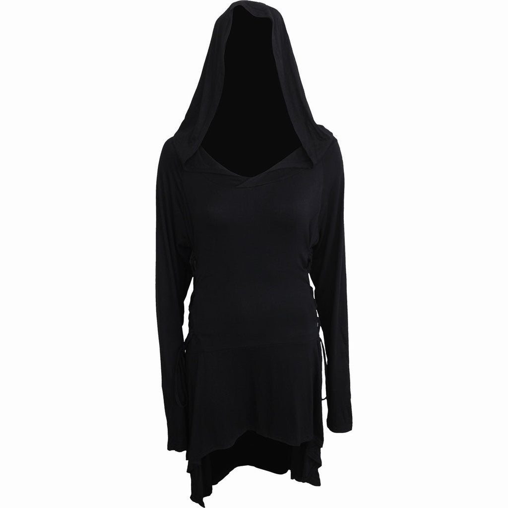 Spiral - Black Widow Gothic Hooded Dress product image 1