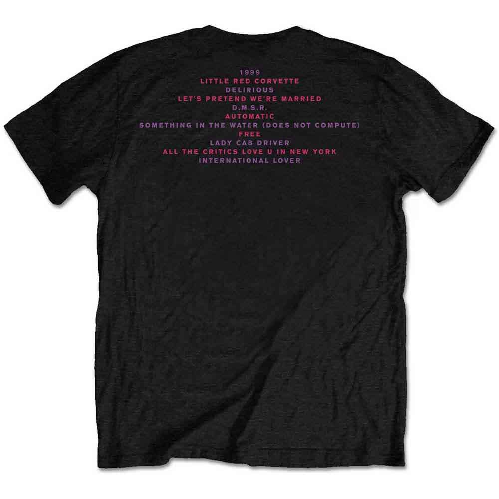 Prince Unisex T-Shirt: Watercolours (Black) (Back Print) product image 2