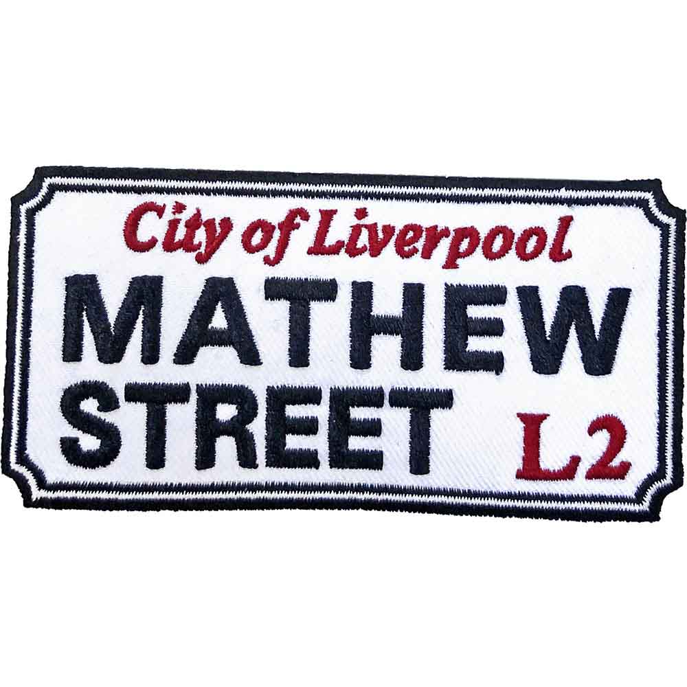 Mathew Street Liverpool Road Sign Woven Patch