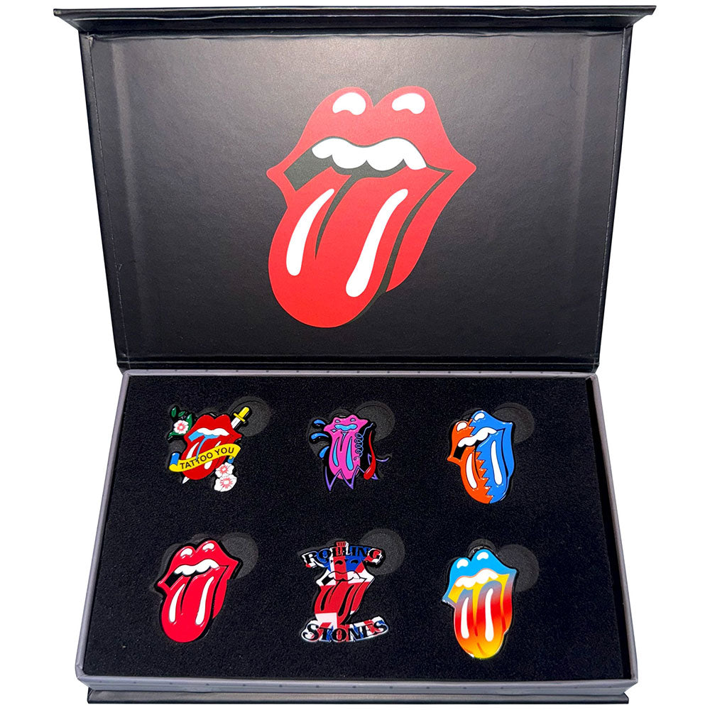 The Rolling Stones Tongues Evolution Pin Badge Set