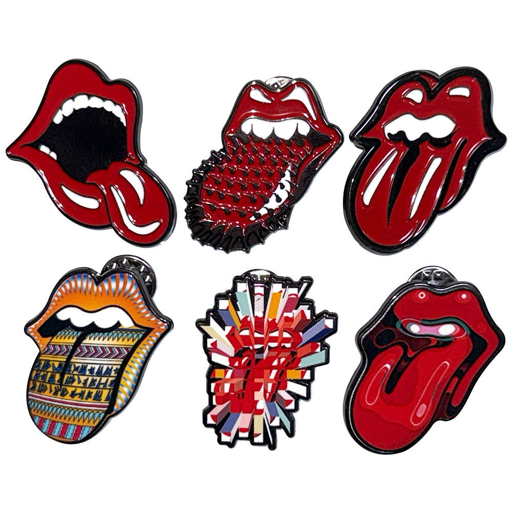 The Rolling Stones Tongues Evolution Pin Badge Set