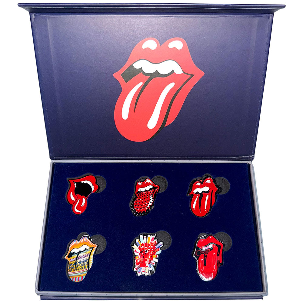 The Rolling Stones Tongues Evolution Pin Badge Set