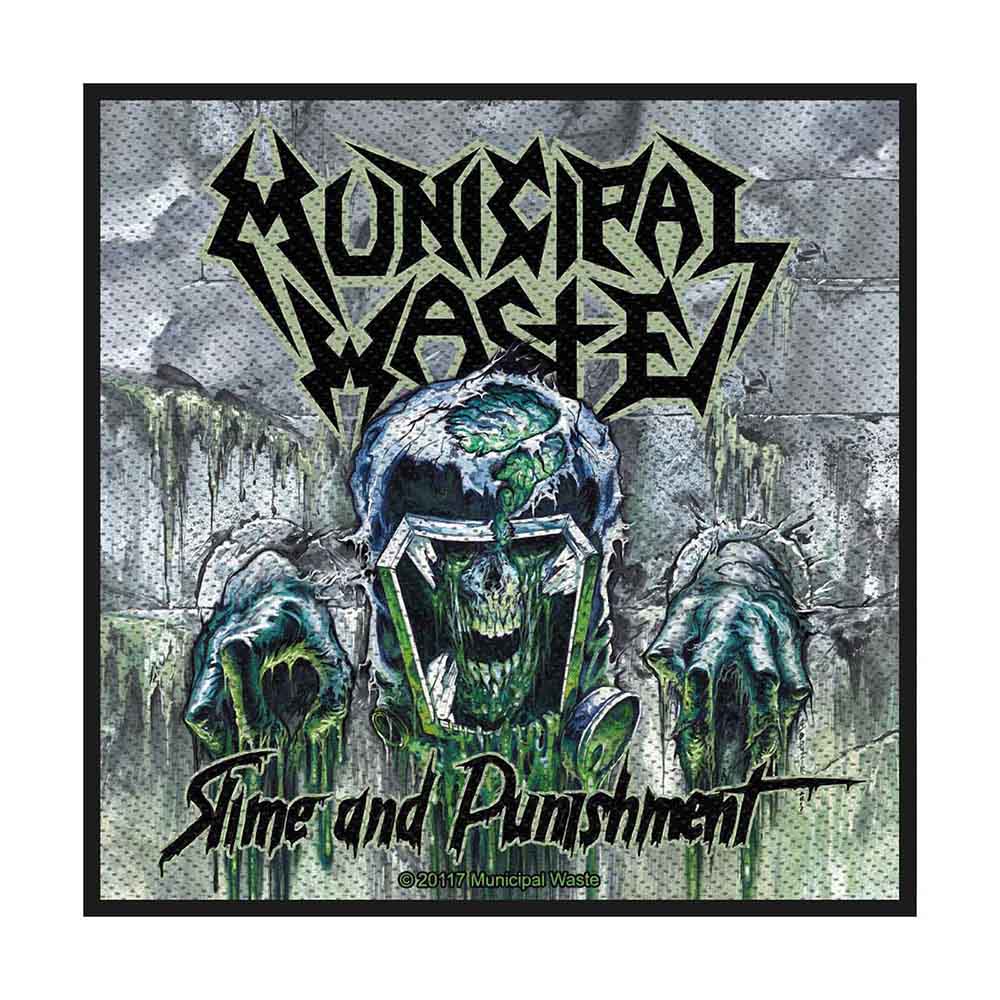 Municipal Waste Patch Slime and Punishment Band Logo new Official Woven Sew on