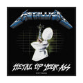 Metallica Patch Metal Up Your Ass Band Logo Official New Black (10cm x 10cm)