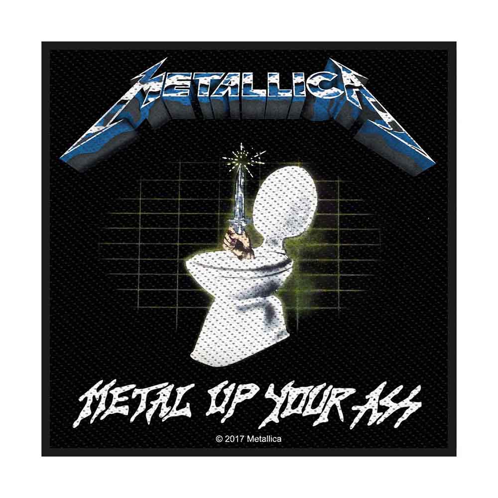 Metallica Patch Metal Up Your Ass Band Logo Official New Black (10cm x 10cm)