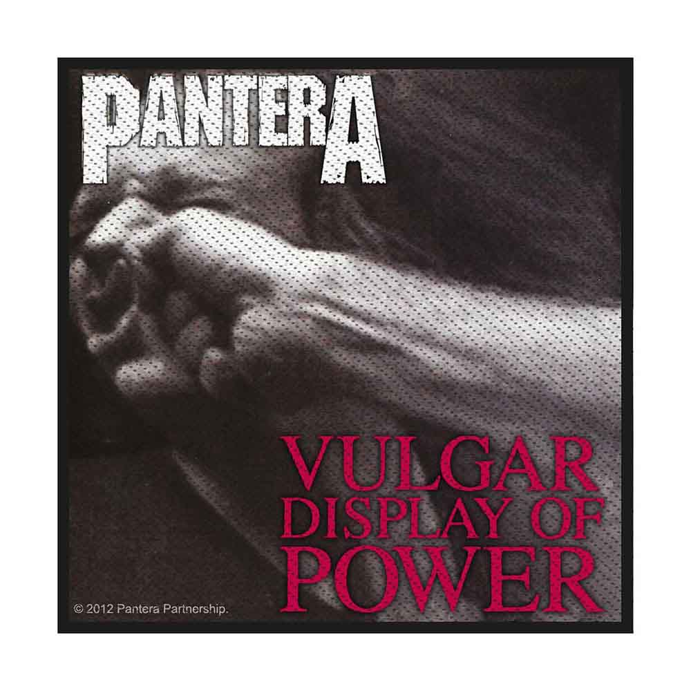 Pantera Standard Patch Vulgar Display Of Power new Official Black