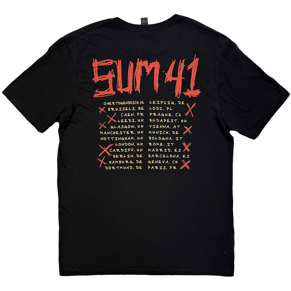 Sum 41 Unisex T-Shirt: Tour '24 Pt.2 Fuck 41 (Black) (Back product image 2