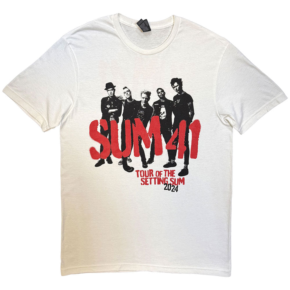 Sum 41 Unisex T-Shirt: Tour '24 Pt.2 Spray Paint (White) product image 1