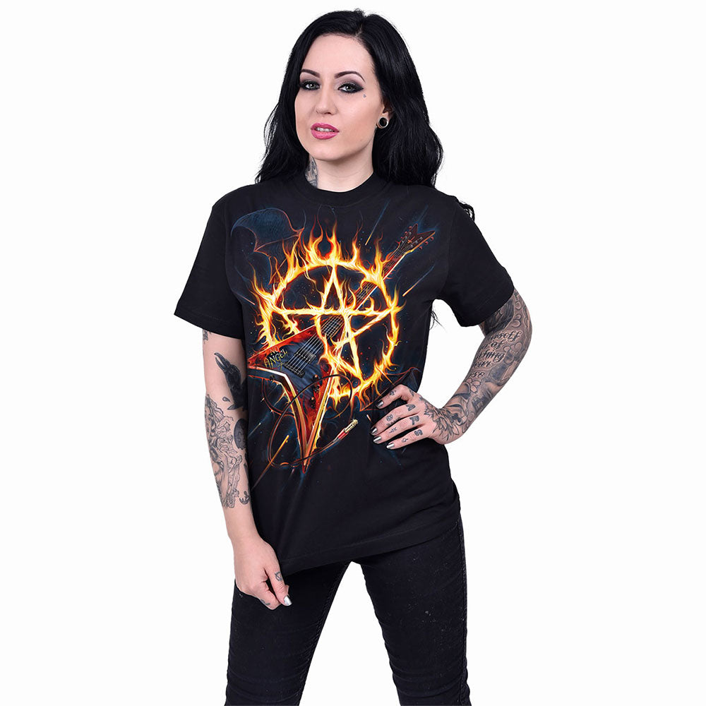 Spiral - HOT METAL - Front Print T-Shirt Black product image 3