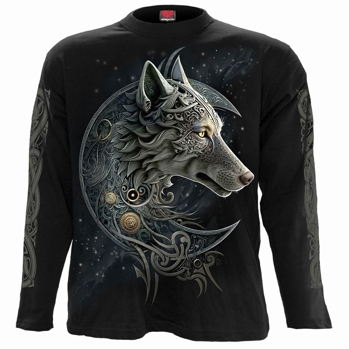 Spiral - CELTIC WOLF - Longsleeve T-Shirt Black product image 1