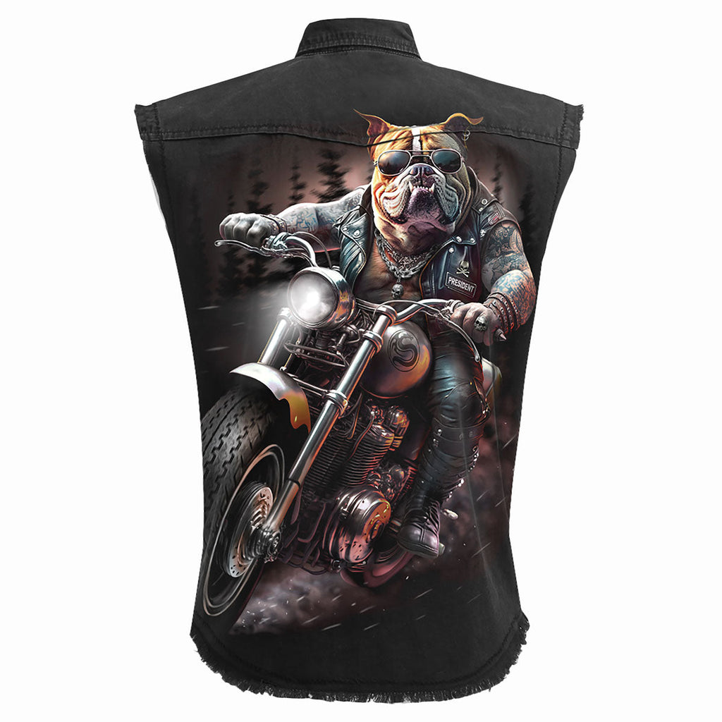 Spiral - TOP DOG - Sleeveless Stone Washed Worker Black product image 2