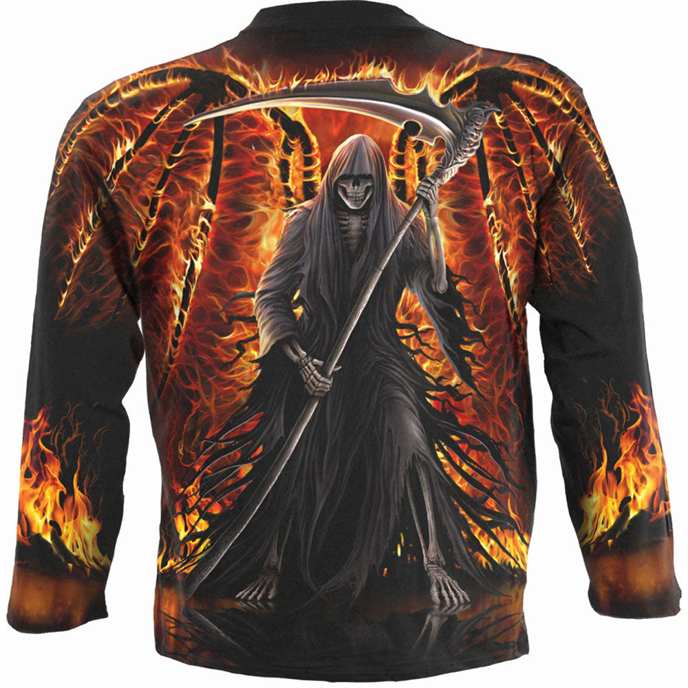 Spiral - FLAMING DEATH - Allover Longsleeve T-Shirt Black product image 4
