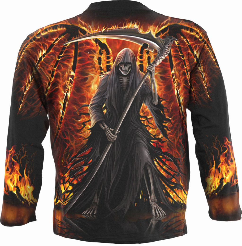 Spiral - FLAMING DEATH - Allover Longsleeve T-Shirt Black product image 2