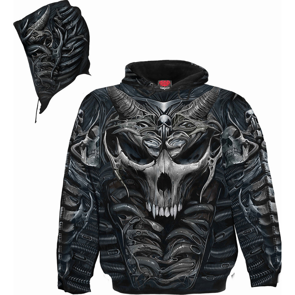 Spiral - SKULL ARMOUR - Allover Hoody Black product image 1