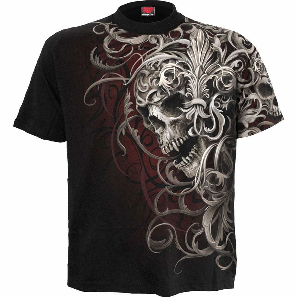 Spiral - SKULL SHOULDER WRAP - Allover T-Shirt Black product image 3