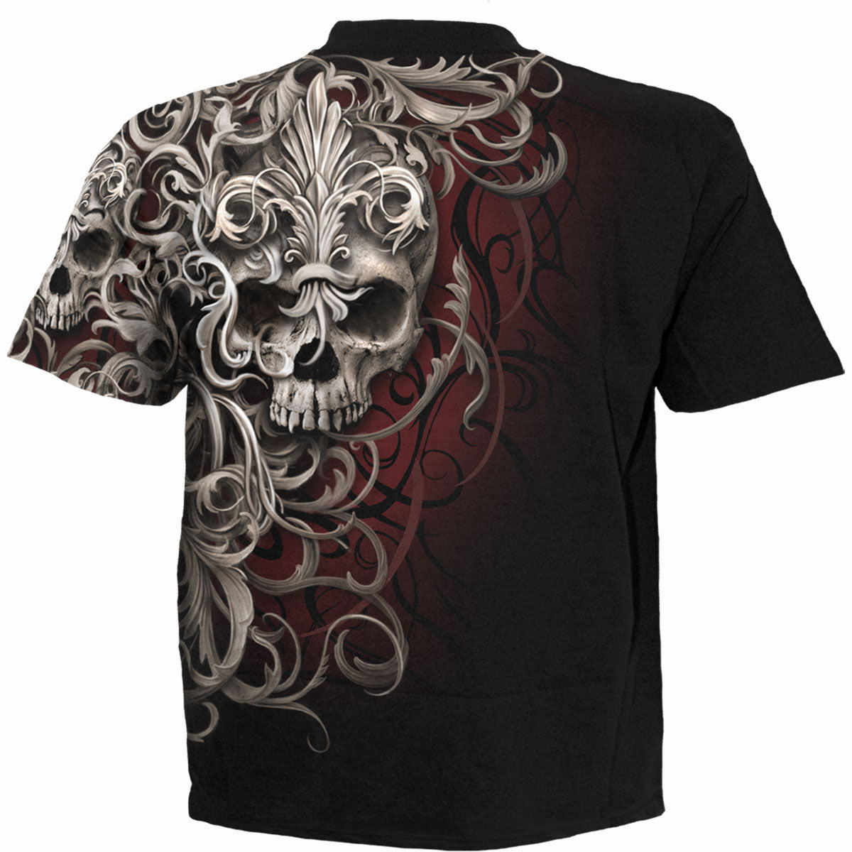 Spiral - SKULL SHOULDER WRAP - Allover T-Shirt Black product image 2