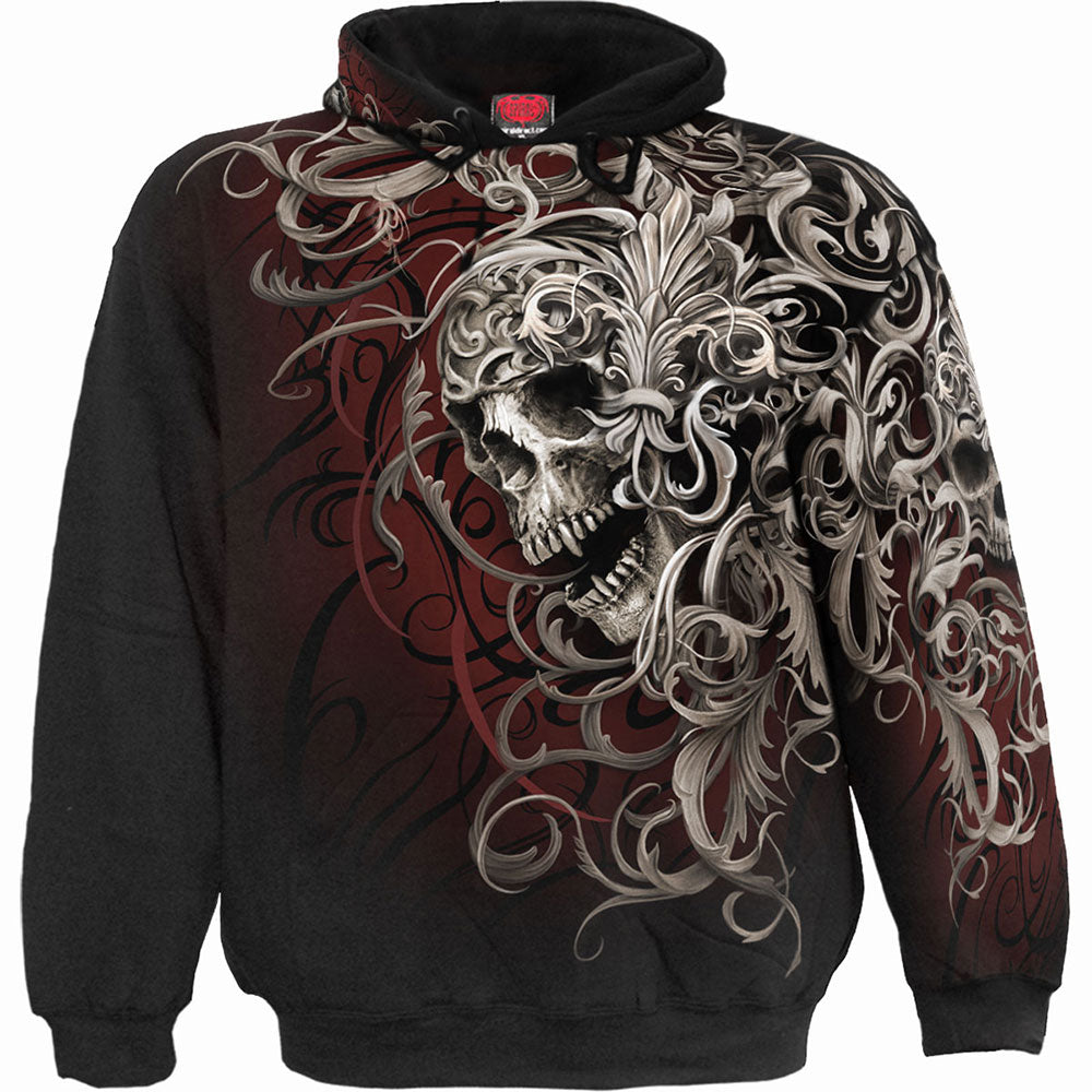 Spiral - SKULL SHOULDER WRAP - Allover Hoody Black product image 3