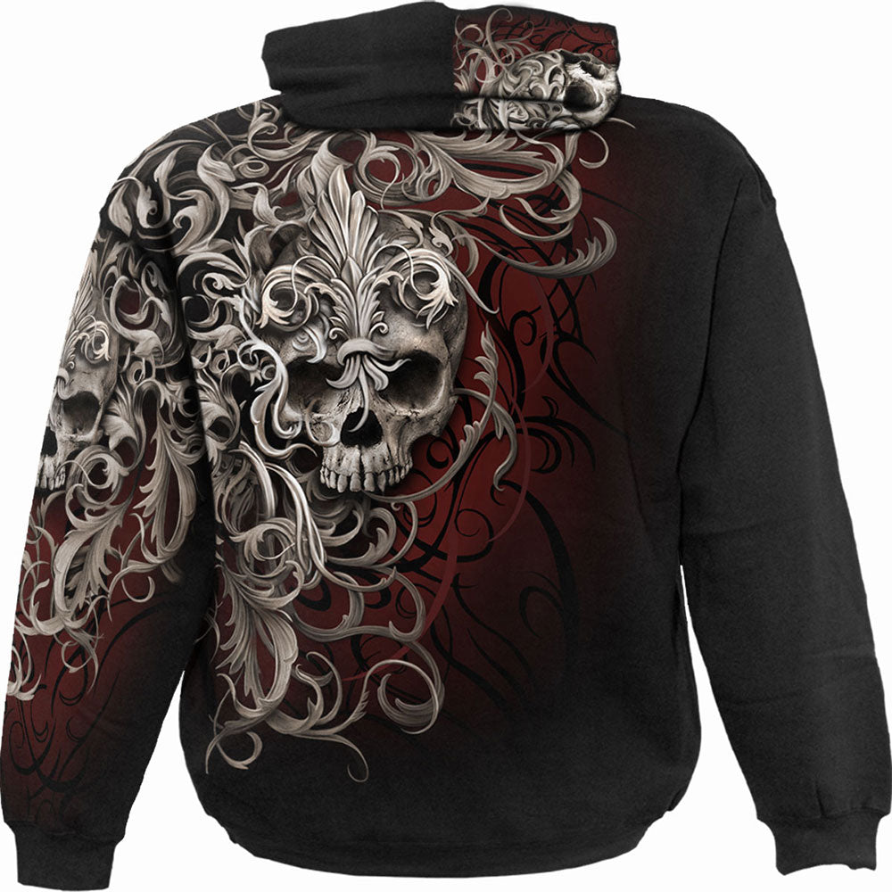 Spiral - SKULL SHOULDER WRAP - Allover Hoody Black product image 4