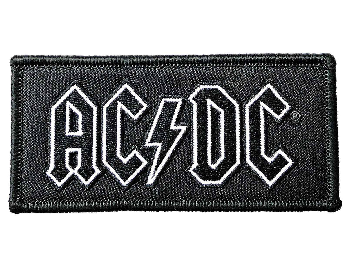 AC/DC Patch Classic Band Logo new Official Black  Iron On 10x4.5cm