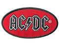 AC/DC Patch Classic Band Logo Oval new Official Red Iron On