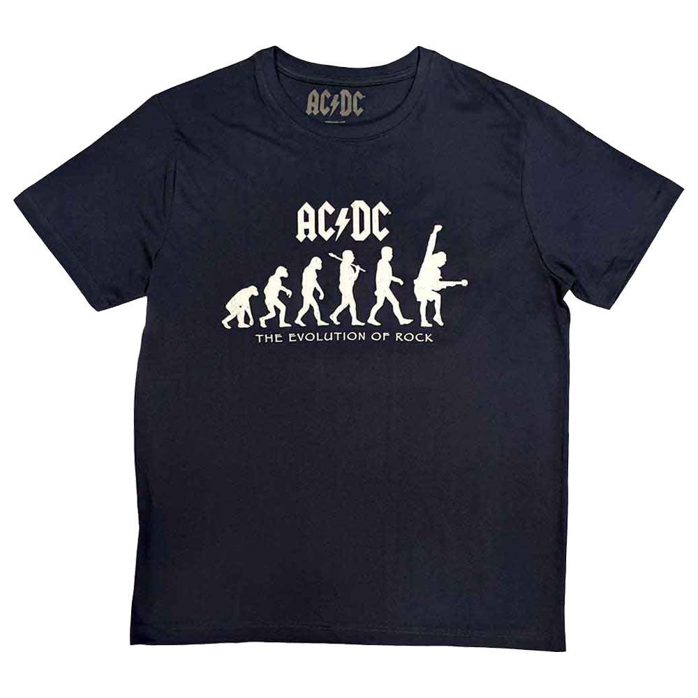AC/DC Unisex T-Shirt: Evolution of Rock (Navy Blue) product image 1