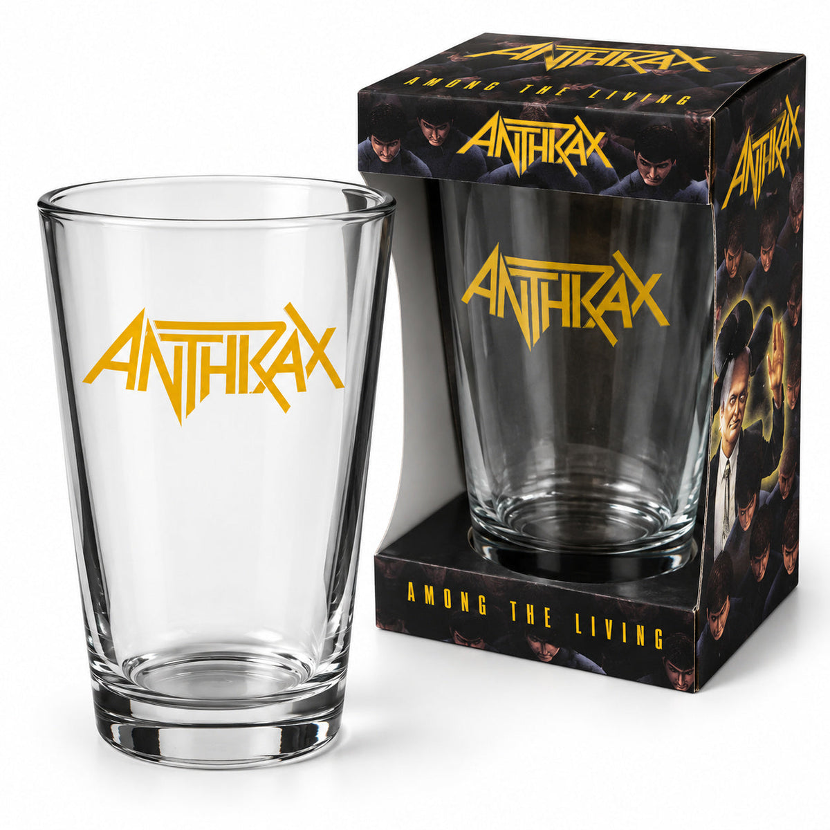 Anthrax Pint Glass Band Logo Boxed