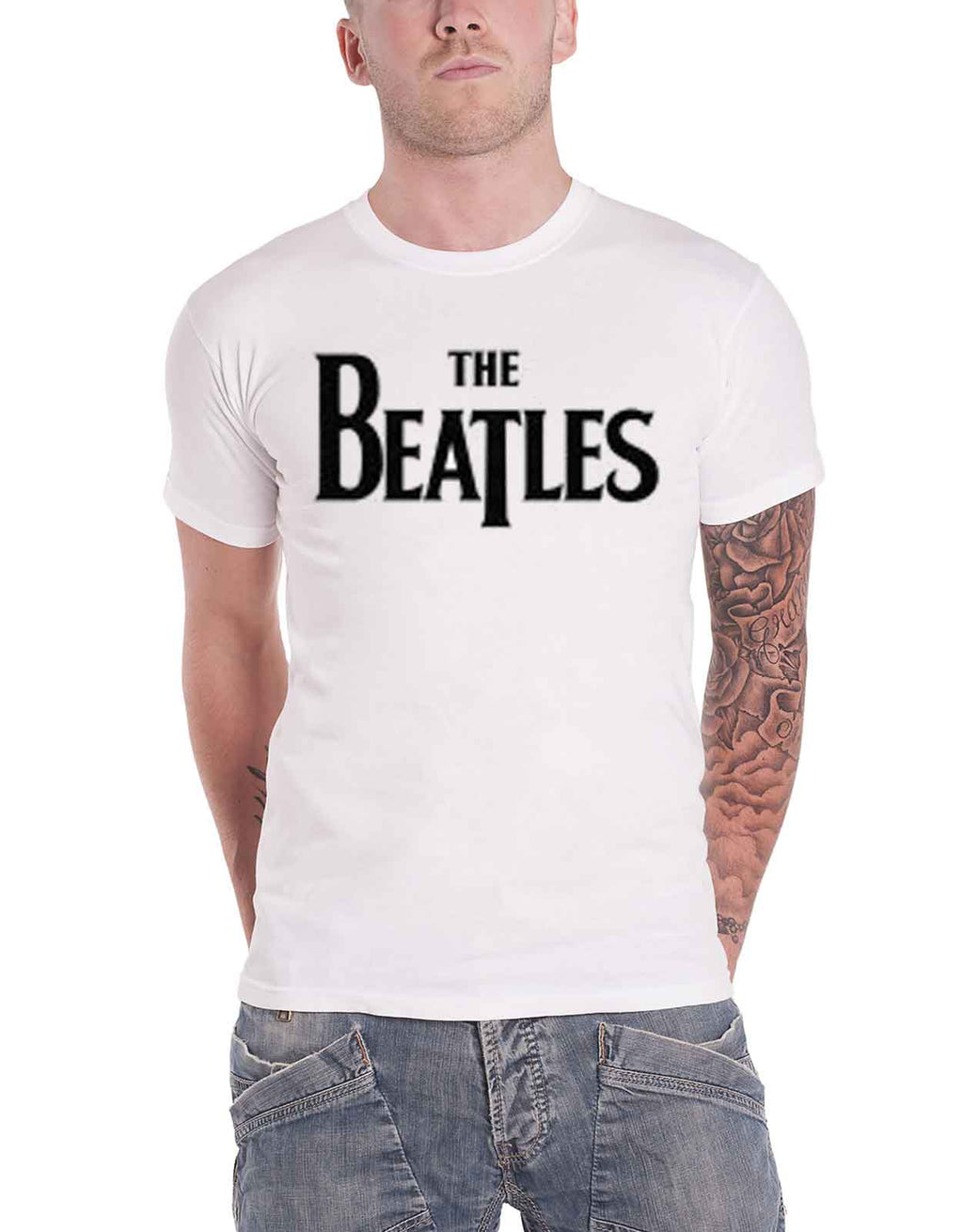 The Beatles Classic Drop T Band Logo T Shirt product image 1