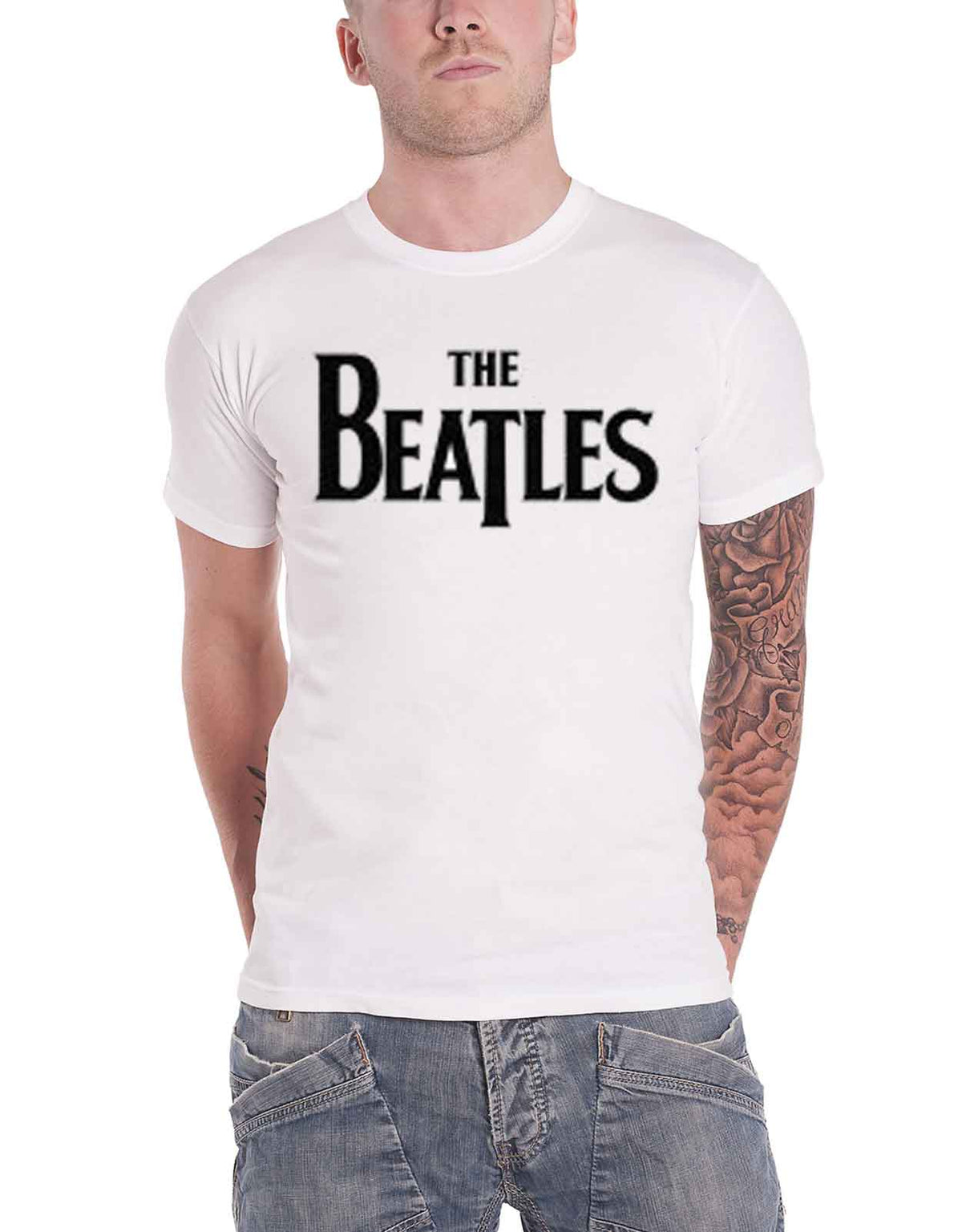 The Beatles Classic Drop T Band Logo T Shirt product image 1