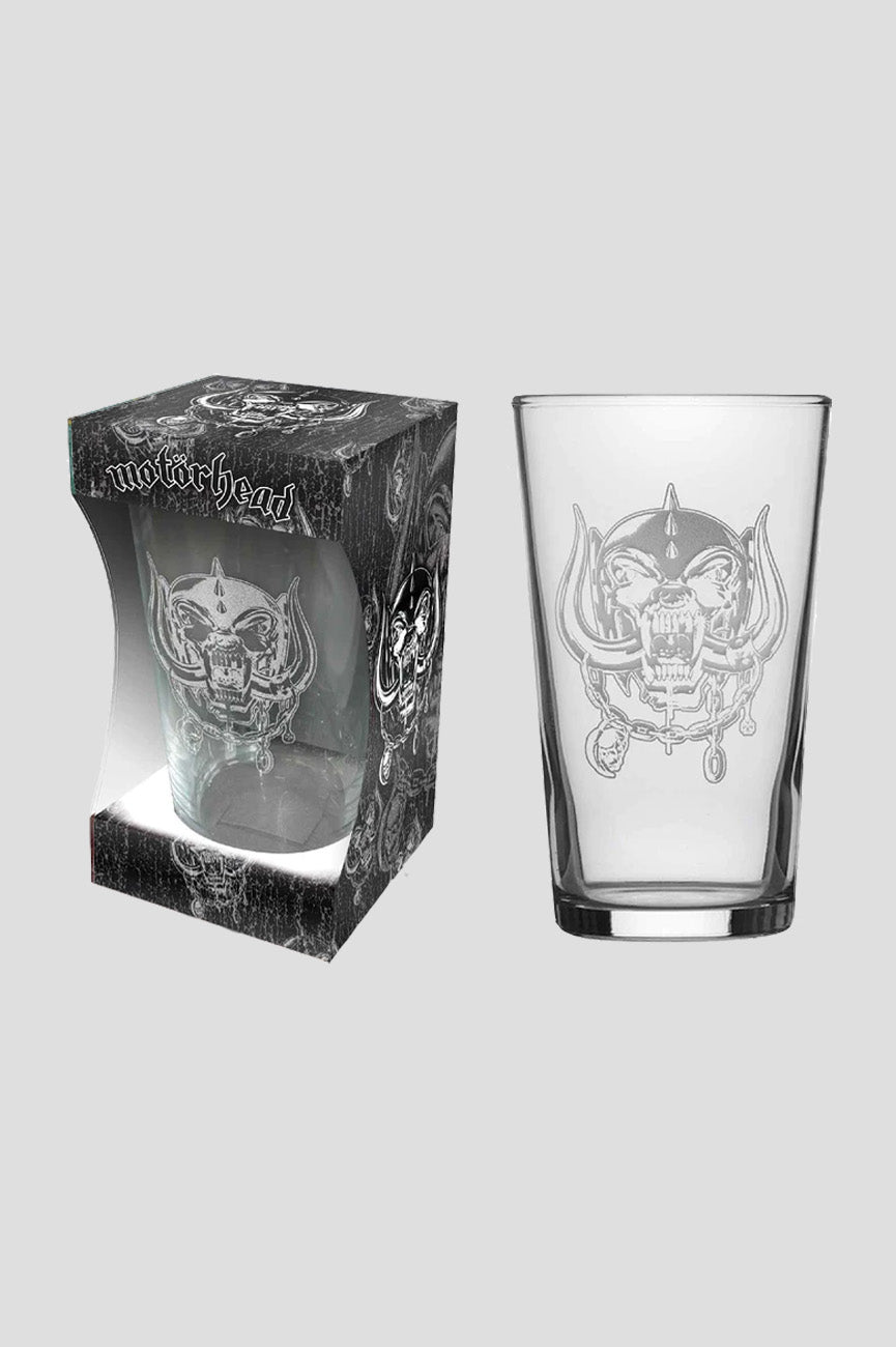 Motorhead Warpig Etched Beer Glass
