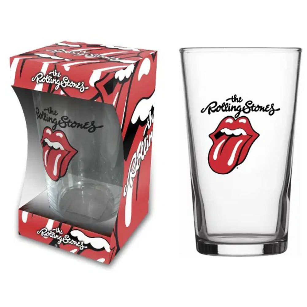 The Rolling Stones Tongue Band Logo Beer Glass