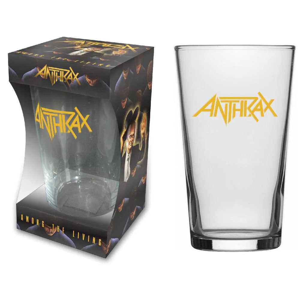 Anthrax Pint Glass Band Logo Boxed