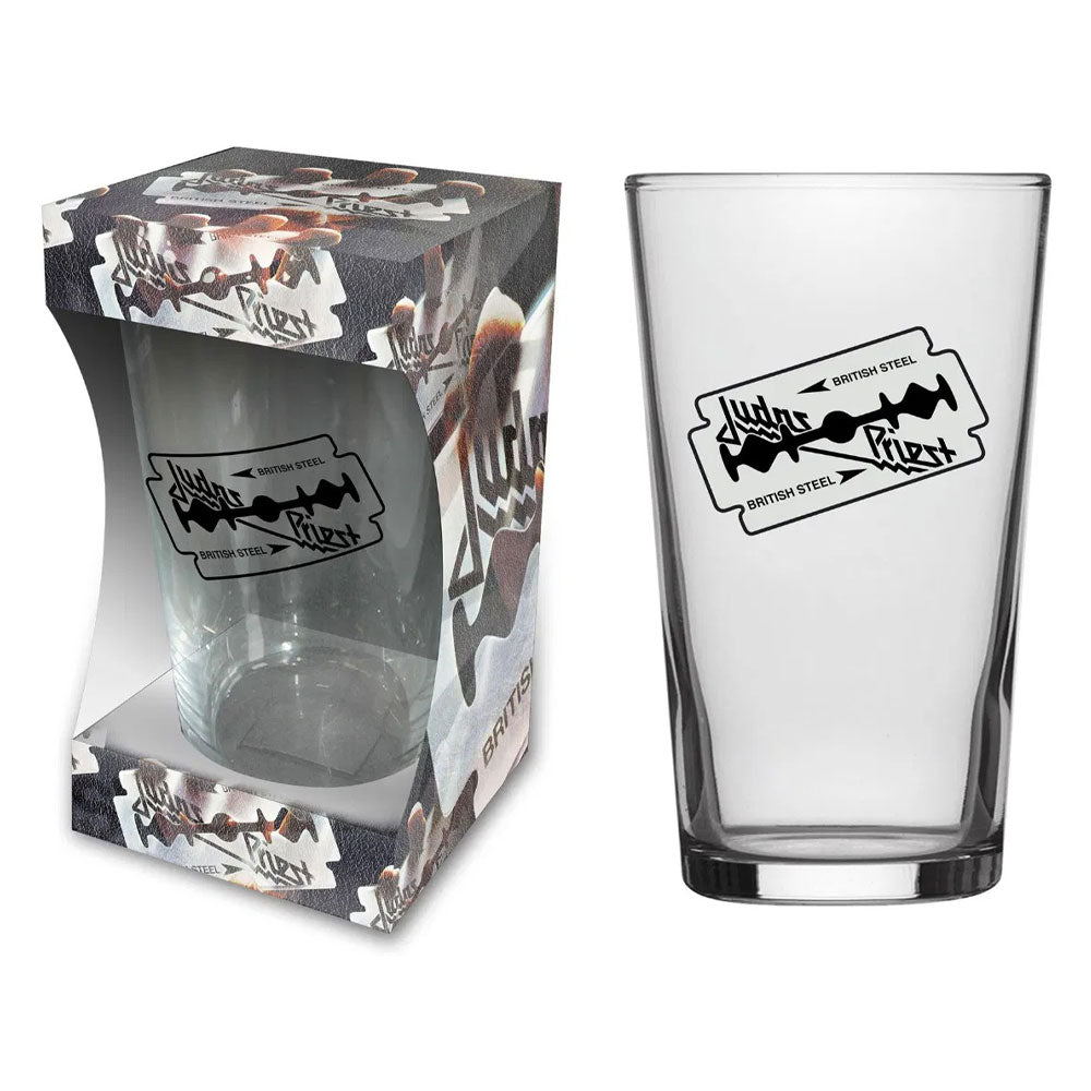 Judas Priest British Steel Beer Glass