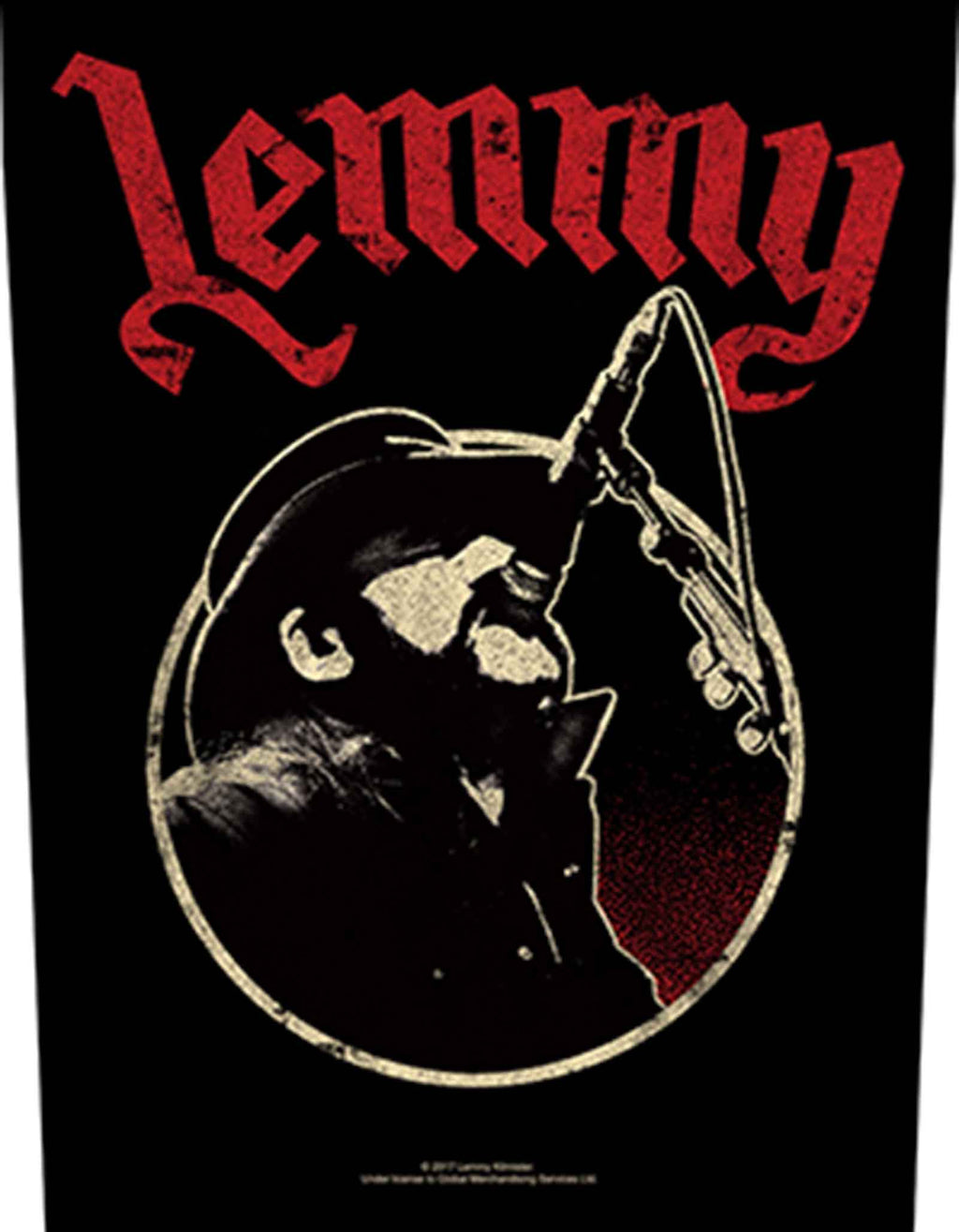 Motorhead Lemmy Microphone Pose Back Patch