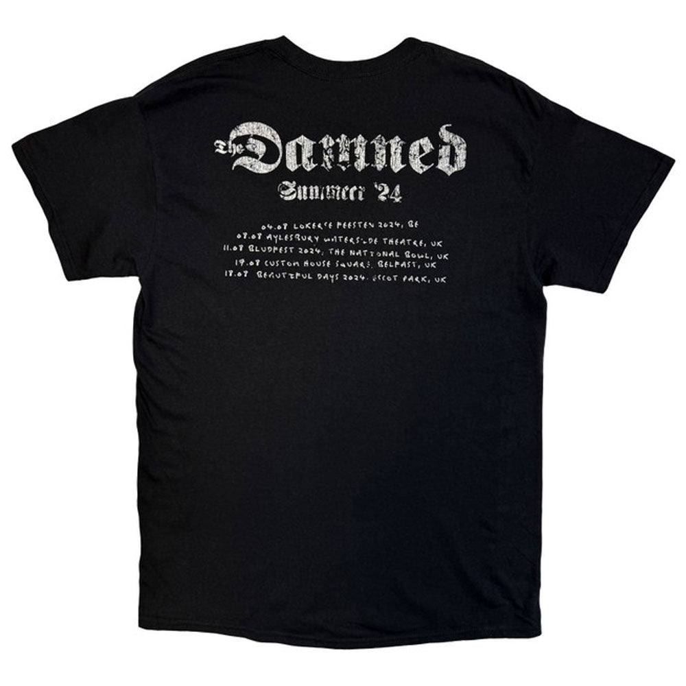 The Damned Distressed Logo EU Tour Summer 24 T Shirt product image 2
