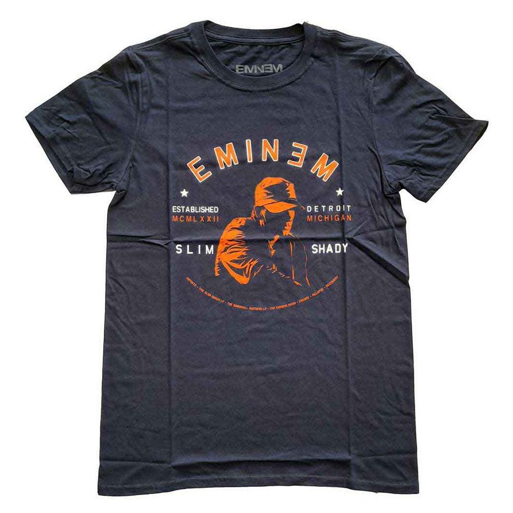 Eminem Unisex T-Shirt: Detroit Portrait (Navy Blue) product image 1