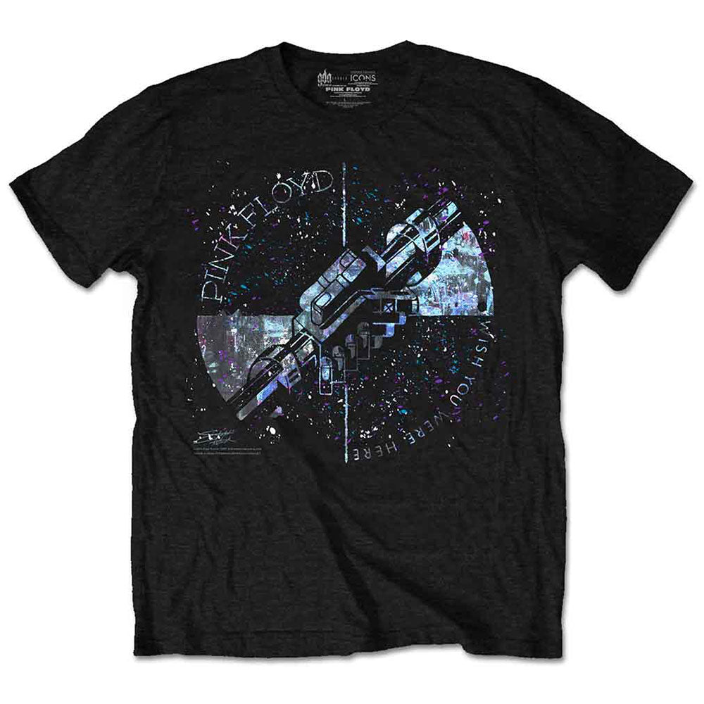 Pink Floyd Unisex T-Shirt: Machine Greeting Blue (Black) product image 1
